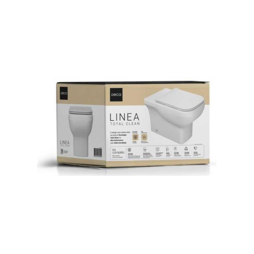 Kit Completo Bacia Convencional Branco Linea Total Clean deca KP.8910.17