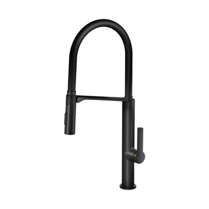 Monocomando para Cozinha Ônix com Mangueira Preto Doc 90006957156