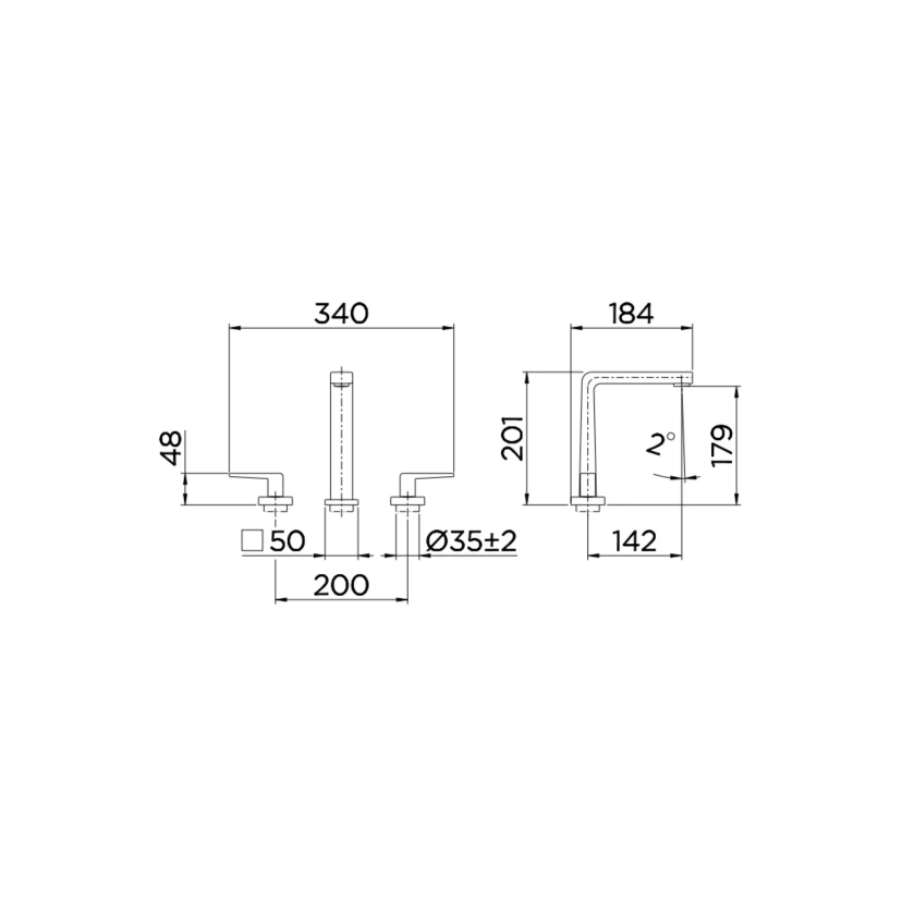 Misturador de Mesa para Lavatório DocolStillo Níquel Escovado 90008204044 Misturador de Mesa para Lavatório DocolStillo Níquel Escovado 90008204044
