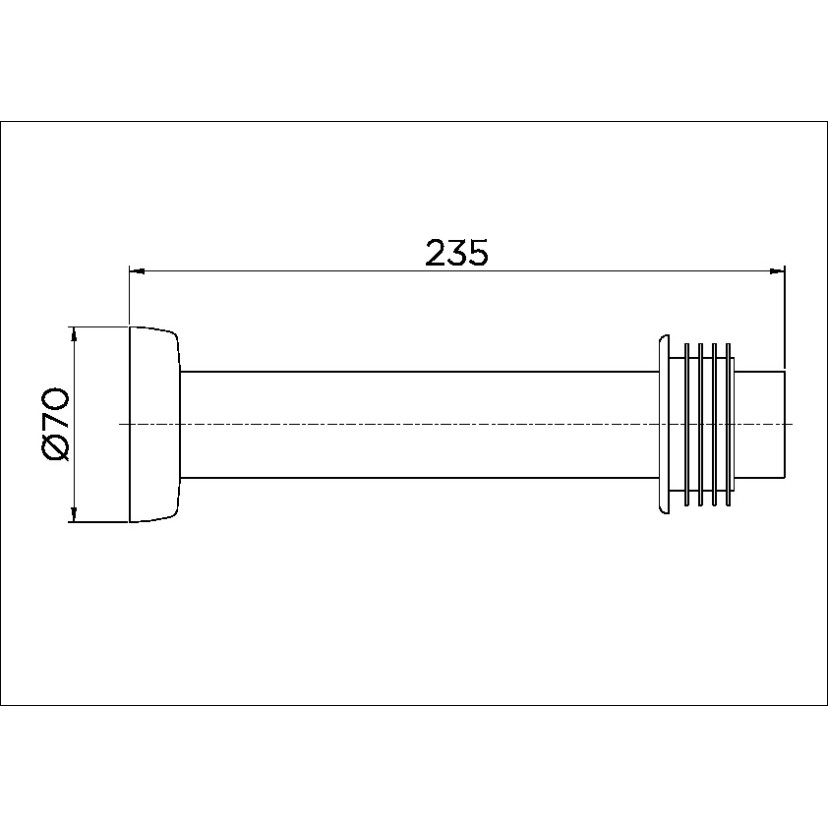 Tubo de ligação bacia 25 cm ouro polido 00626343