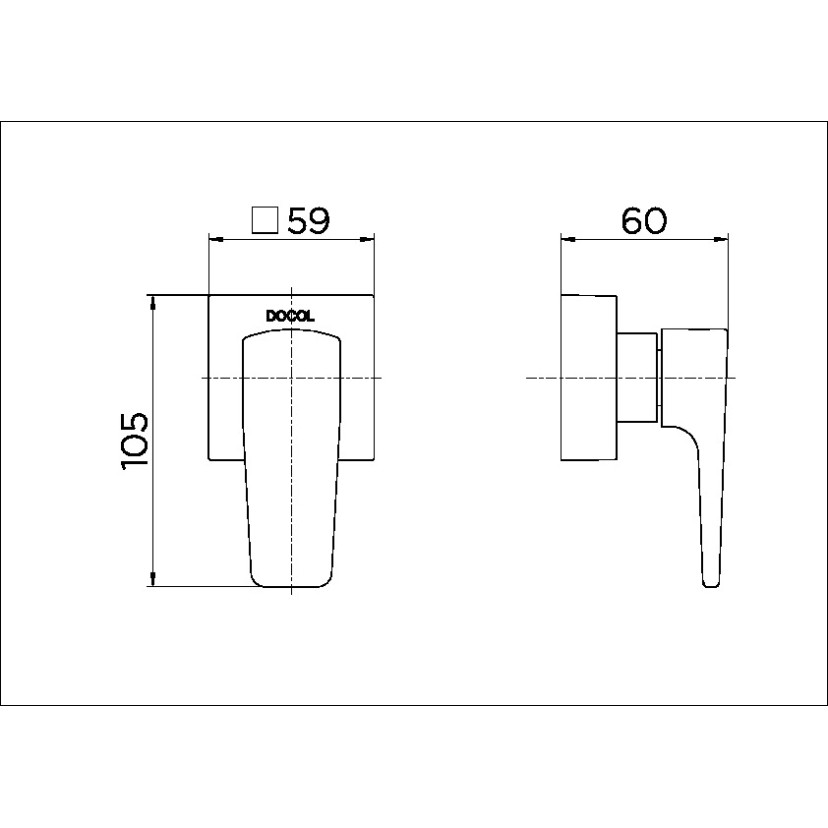 Acabamento para registro DocolBase 1/2", 3/4" a 1" Lift cromado 00804706