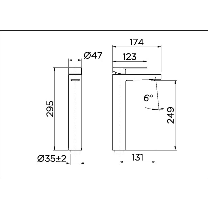 Monocomando bica alta de mesa para lavatório Argon cromado 00847806