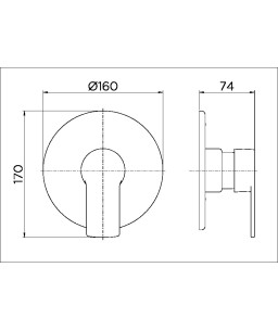 Acabamento monocomando para chuveiro e ducha higiênica 1/2" Argon níquel escovado 00848344