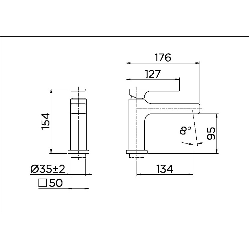 Monocomando para banheiro Edge cobre escovado 00849669