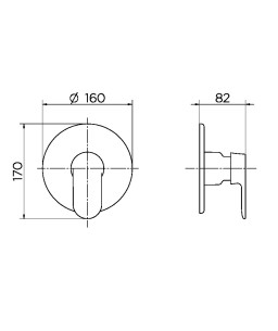 Acabamento monocomando para chuveiro baixa pressão 3/4" Docol Kaila 00886706