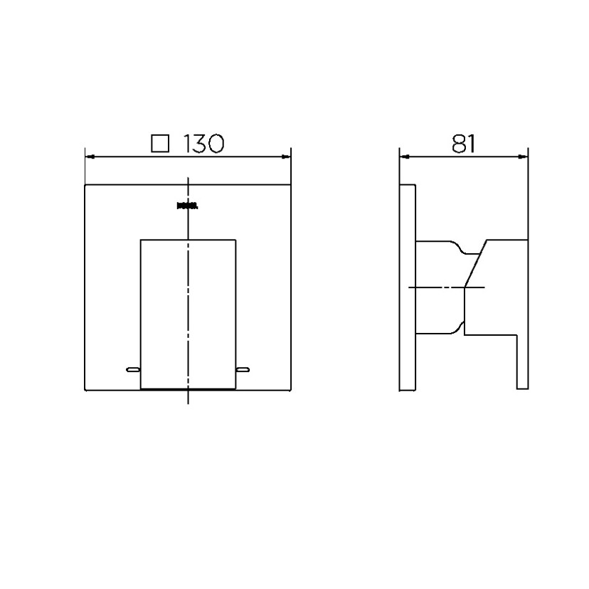 Acabamento monocomando para base de baixa pressão New Edge/Minima cromado 00925906