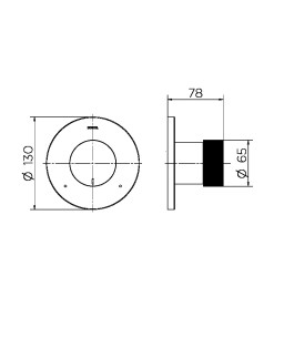 Acabamento monocomando para chuveiro 3/4" Mix&Match níquel escovado 00931344