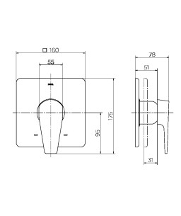 Acabamento monocomando para base Deca Lift cromado 00961806