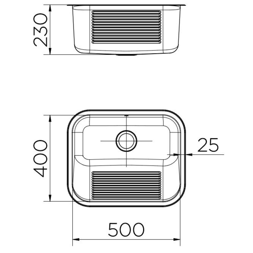 Tanque monobloco 50x40x23 Acetinado 32L 90017046004