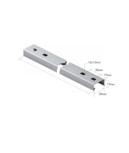 Perfilado Perfurado 19×38mm Chapa 22 com 3 metros