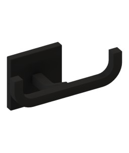 Cabide Duplo Reto Quada Metalworks Preto Fosco Crismoe 05.QD04.PF