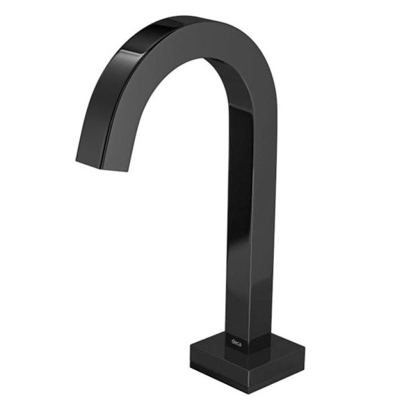 Torneira Tube Mesa Touchless Bica Baixa Lavatorio Deca Black Noir 1785.BL.TUB.NO.SNS