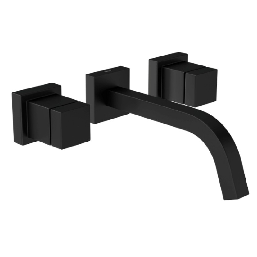 Misturador Lavatorio Parede Deca Cubo Black Matte 1878.BL86.MT