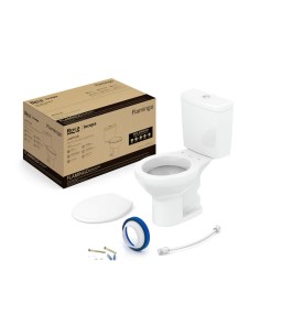 Kit De Bacia Com Caixa Acoplada E Itens De Instalação Flamingo 1117230011100