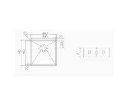 Cuba Inox Quadratta 40 Deca CC.600.40.STD.INX