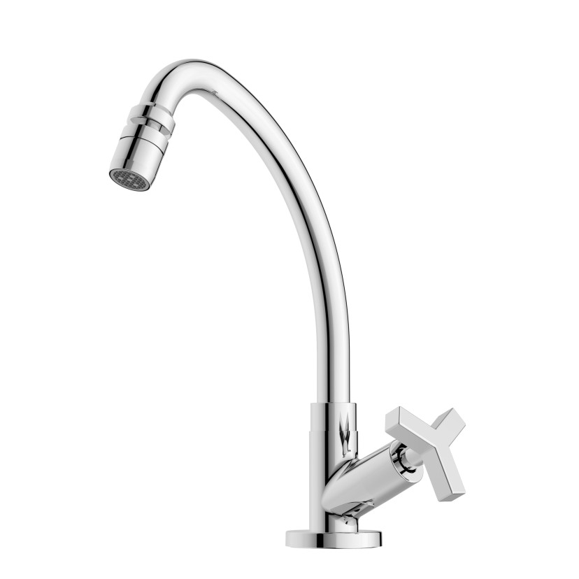 Torneira Para Cozinha De Mesa Bica Alta Móvel Com Arejador Articulado Up B5011CLCRB