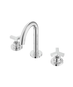 Misturador Para Lavatorio De Mesa 3 Furos Bica Alta Com Valvula De Escoamento Up B5004CLCRB