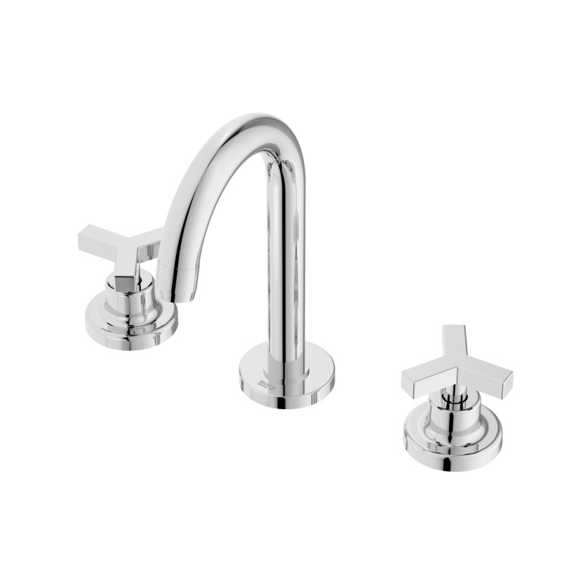 Misturador Para Lavatorio De Mesa 3 Furos Bica Alta Com Valvula De Escoamento Up B5004CLCRB