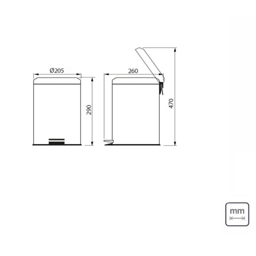 Lixeira Inox Pedal Polido 5L 94538/105