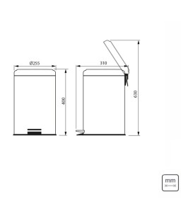 Lixeira Inox Acetinado com Pedal 12L 94538/512