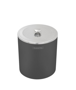 Lixeira Inox Útil Preta 5L com Tampa 94540/025 