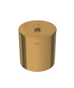 Lixeira Gold e Inox Polido com Tampa  94540/051