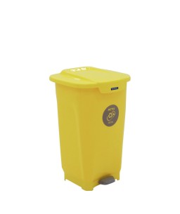 Lixeira Coleta Seletiva T-Force 50L Amarelo Tramontina