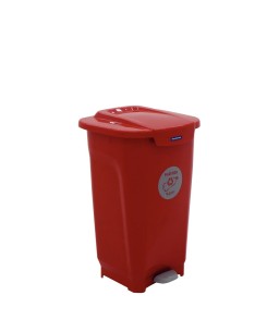 Lixeira Coleta Seletiva T-Force 50L Vermelha Tramontina
