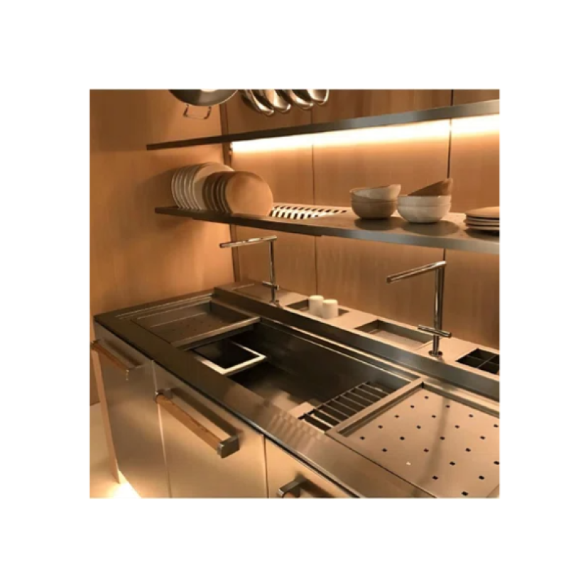 Bandeja Rasa Perfurada Deslizante Mekal em Inox para Workstation - 90011231000