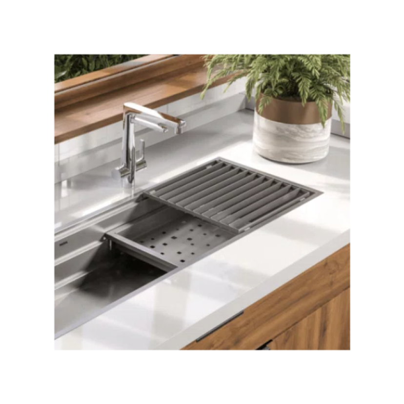 Bandeja Profunda Perfurada Deslizante Mekal em Inox para Workstation - 90011233000 