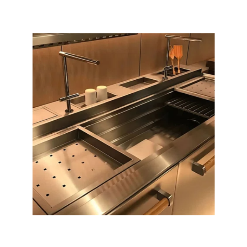 Bandeja Profunda Perfurada Deslizante Mekal em Inox para Workstation - 90011233000 