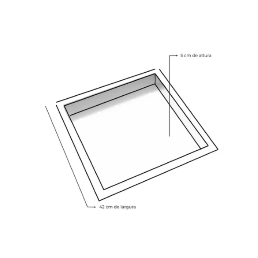 Bandeja Profunda Perfurada Deslizante Mekal em Inox para Workstation - 90011233000 