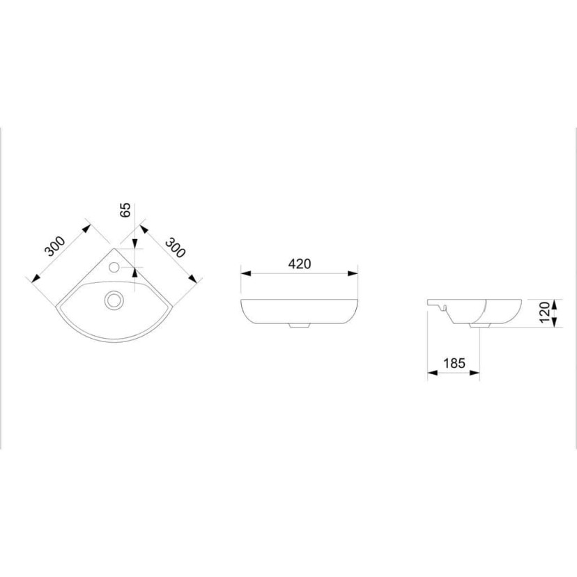 Lavatório Suspenso Canto P 420X345X300 Roca/Incepa 1040140011100