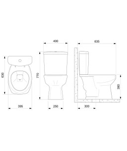 Kit De Bacia Com Caixa Acoplada E Itens De Instalação Thema 1257230010100