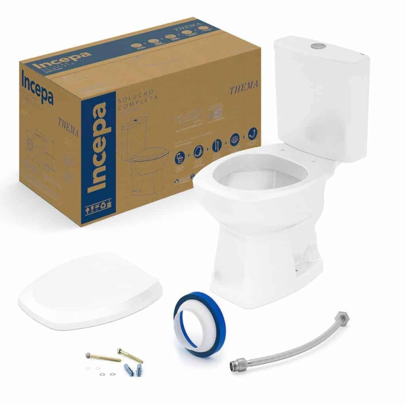 Kit De Bacia Com Caixa Acoplada E Itens De Instalação Thema 1257230010100