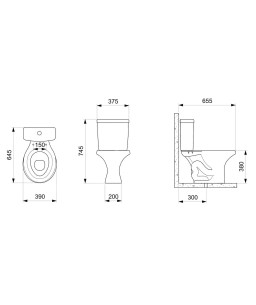Kit Bacia Com Caixa Acoplada E Itens De Instalação Zip 1467230010100