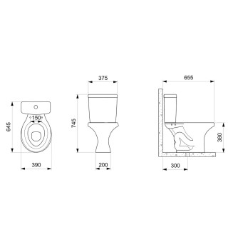 Kit Bacia Com Caixa Acoplada E Itens De Instalação Zip 1467230010100