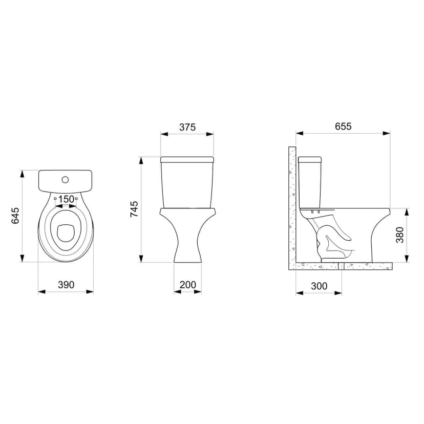 Kit De Bacia Com Caixa Acoplada E Itens De Instalação Zip 1467230010100