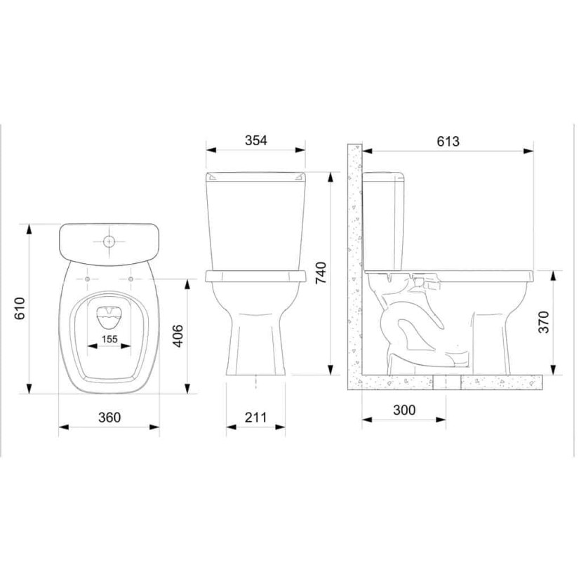 Kit De Bacia Com Caixa Acoplada E Itens De Instalação Art 1507230010100