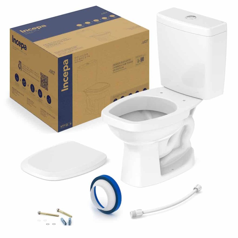 Kit De Bacia Com Caixa Acoplada E Itens De Instalação Art 1507230010100