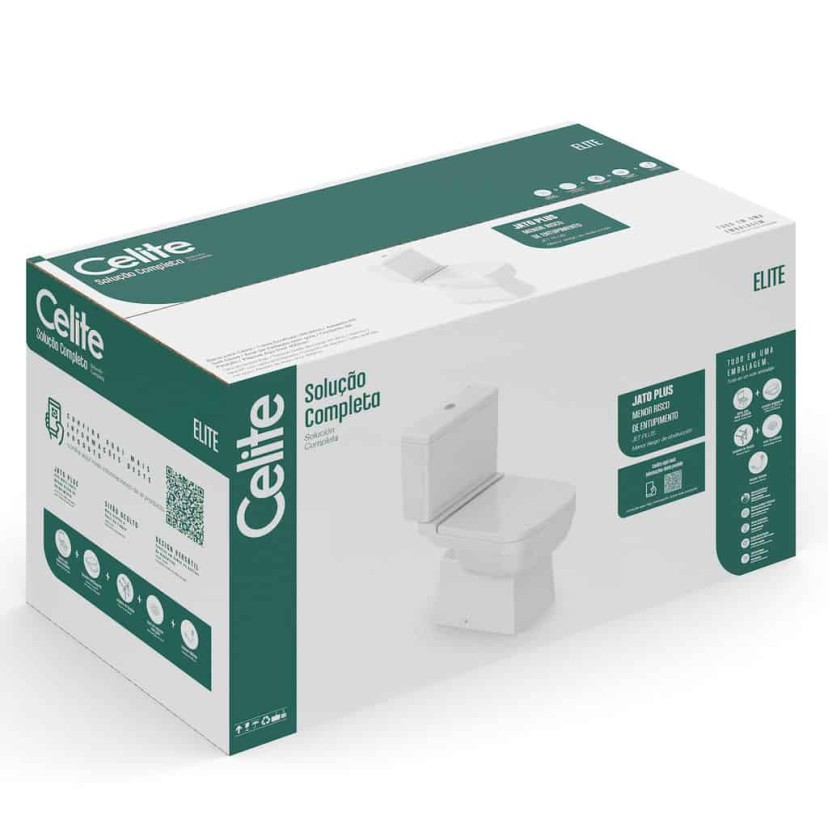 Kit De Bacia Com Caixa Acoplada e Itens De Instalação Elite 1747230070300