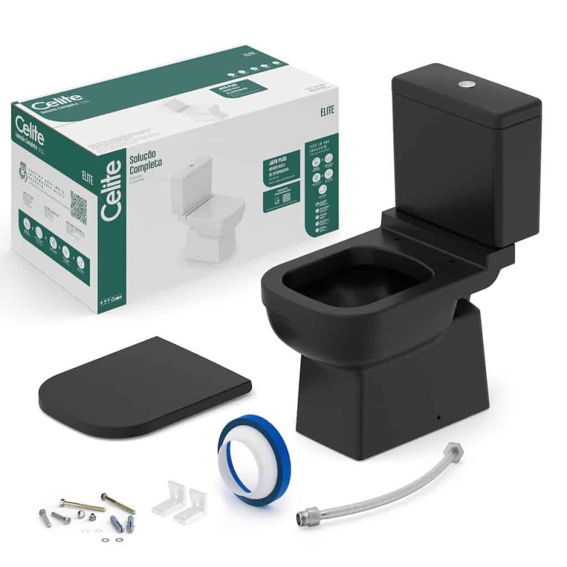 Kit De Bacia Com Caixa Acoplada e Itens De Instalação Elite 1747230080300