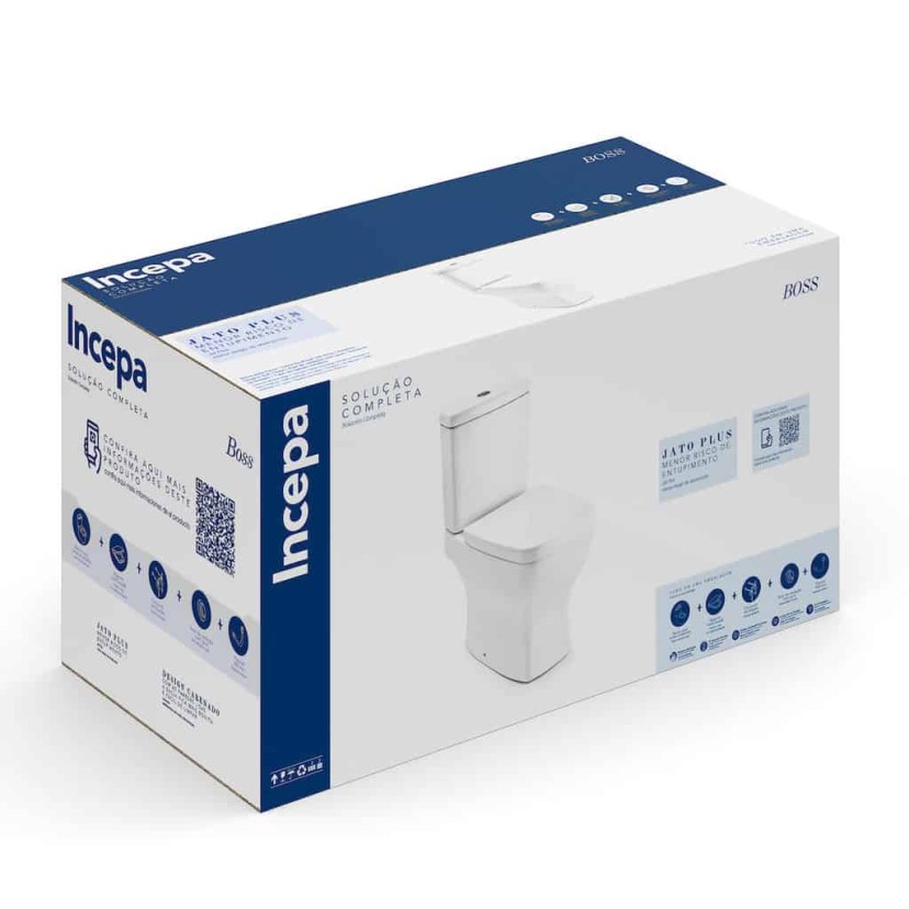 Kit De Bacia Com Caixa Acoplada E Itens De Instalação Boss 1897230010100