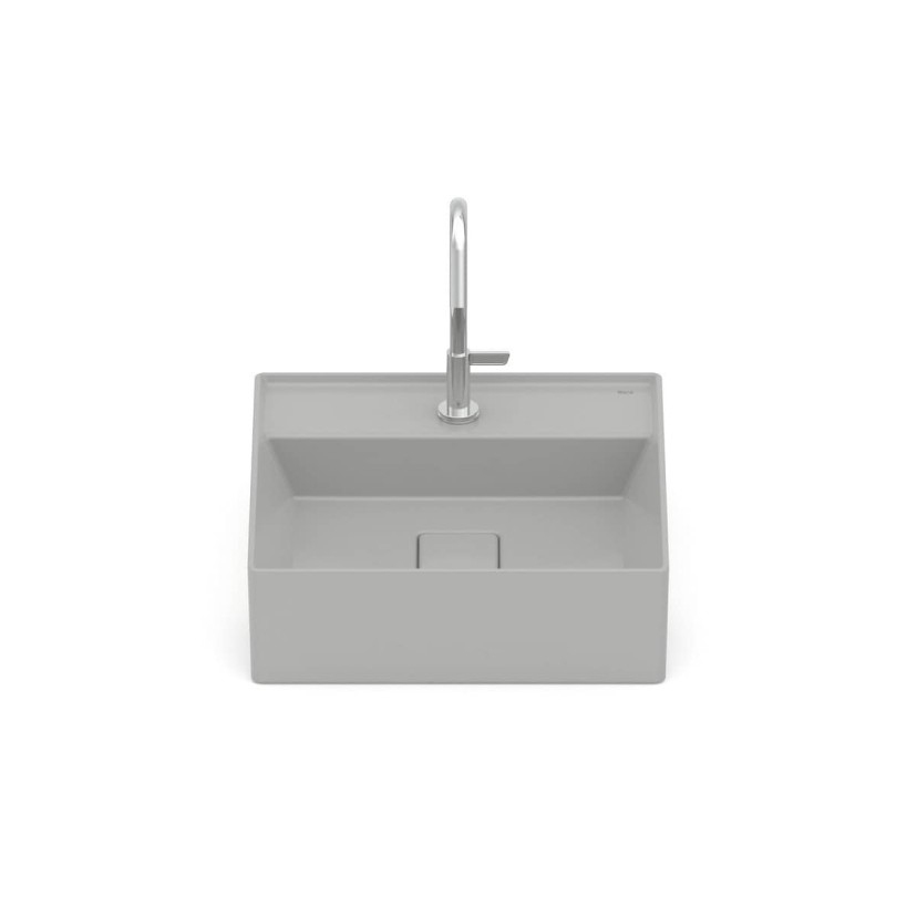 Cuba De Semi Encaixe 400X400 Com Mesa T10 Terra A32722P070