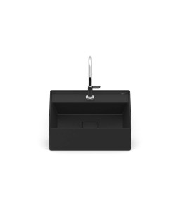 Cuba Semi Encaixe 400X400 Com Mesa T10 Terra Black Matte A32722P080
