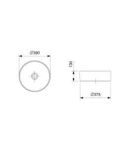 Cuba Apoio Redonda 390 Sem Mesa T2 Terra Branco A32787N000
