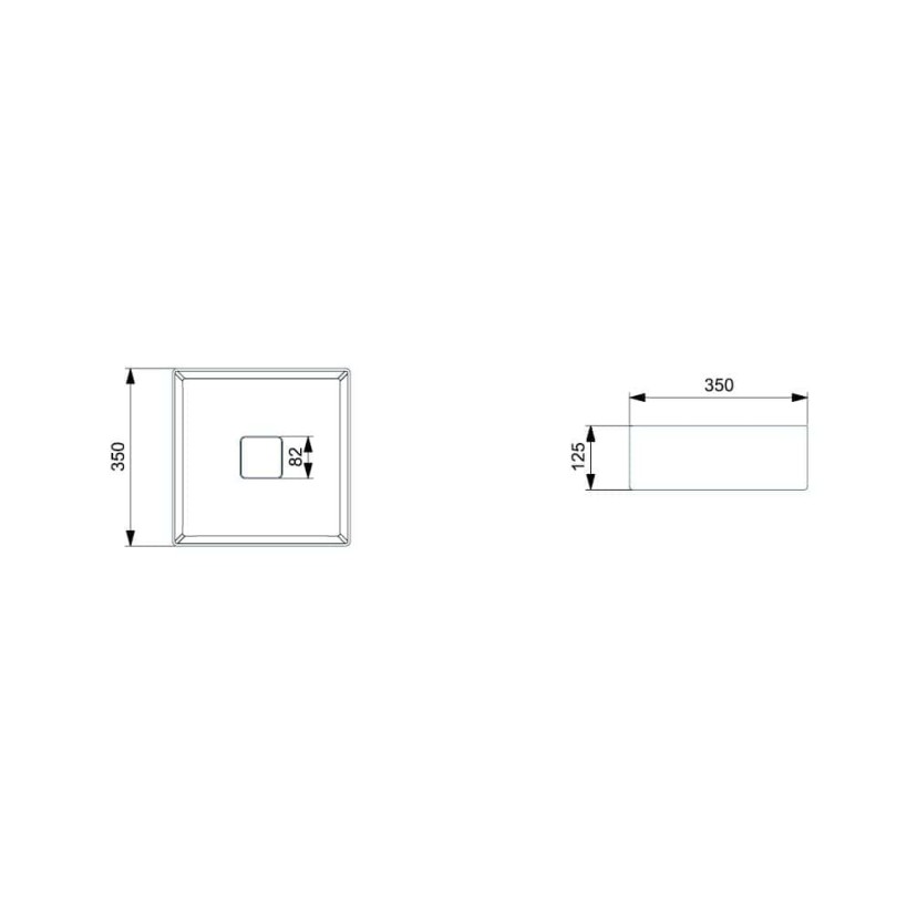 Cuba De Apoio 350X350 Sem Mesa T4 Terra Branco A32787V000