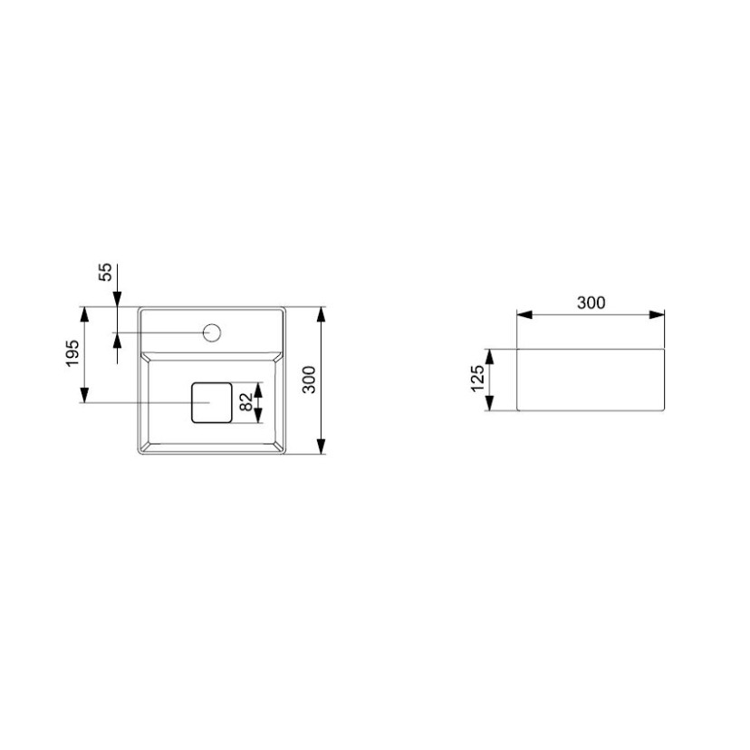 Cuba De Apoio 300X300 Com Mesa T7 Terra A32787X080