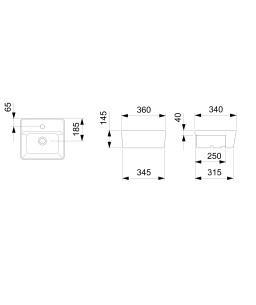 Cuba Semi Encaixe 360X340 Optica Cq36 Branco A327B1A000