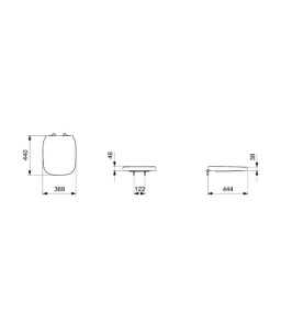 Assento Com Queda Amortecida Square E Debba Classic A8019B2005